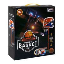 Tabela De Basquete 2 Em 1 Ajustável Ou Fixa Zippy TB22PA
