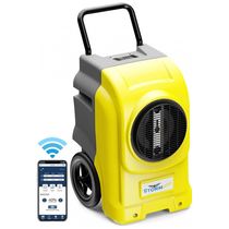 Desumidificador Industrial de 127 Litros para Ambientes Amplos com Bomba e Mangueira de Drenagem, AlorAir, Amarelo