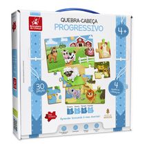 Quebra Cabeça Progressivo 30 Peças Feito em Madeira