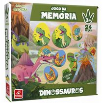 Jogo da Memória Dinossauros 28 peças feito em Madeira