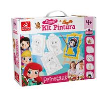 Super Kit Pintura Princesas com 4 Telas para Colorir