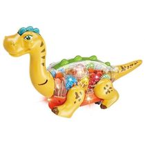 Brinquedo Bate e Volta Dino Amarelo DM TOYS DMT6507