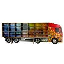 Expositor Em Madeira Para Até 35 Carrinhos, Junges, Escala 1:64 Caminhão Cegonheira