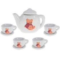 Conjunto de CHA em Porcelana Infantil com 9 Peças ART BRINK IZ2604 URSO
