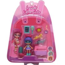 Boneca Little GIRLS Super PET SHOP Multikids BR2268 Cabelo Roxo