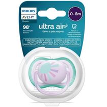 Chupeta ULTRA AIR Decorada 0-06M Rosa Philips AVENT SCF086/04