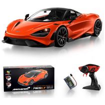 Carrinho de Controle Remoto McLaren Licenciado Escala 1:12 até 12 km, h, MIEBELY, Laranja