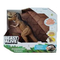 Dinossauro T-Rex Poderoso Tirano Controle Remoto -  26cm, Fumaça, Anda, Ruge - Candide