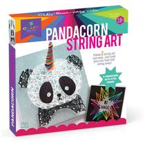 Kit Faça Você Mesmo DIY 2 Quadros Divertidos Tema Panda, Idade Recomendada 6 ou mais, CRAFT TASTIC CT1872, Rosa