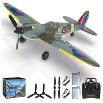 Avião de Controle Remoto 4 Canias com Sistema de Estabilização Xpilot e Acrobacias, CKYSCHN Spitfire V2 RC, Verde