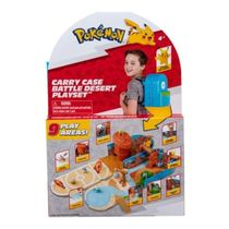 Pokemon Playset Mochila Vira Campo de Batalha no Deserto Pikachu - Sunny