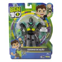Figura De Ação Ben 10 Articulado C/ Acessorios - Boneco 12cm armadura Omni-kix Diamante - Sunny