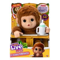 Little Live Pets My Baby Macaquinho Interativo – 50 sons e reações – Fun