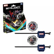 Beyblade X Marvel Homem-Aranha 3-60f VS Venom 3-80n– Pack 2 pioes e Lançadores - Hasbro
