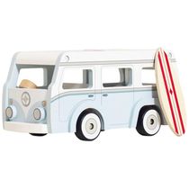 Caminhonete de Férias de Madeira com Prancha de Surf Removível, Ideal Para Crianças a Partir de 3 Anos, Le Toy Van