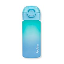 GARRAFA DEGRADÊ AZUL INFANTIL 450ML COM CANUDO - BUBA
