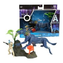 Avatar Pandora Conjunto Bonecos Jake Sulley Vs Thanator  Articulados -   C/ Brilho Luz Negra - Fun