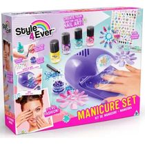 Kit Manicure Style 4 Ever Super Fashion C/ maquina Secador Unhas – Aplique, Decore e Seque  –Fun