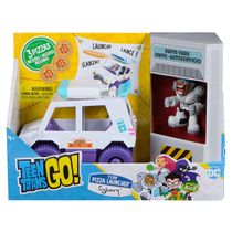 Carrinho T-Car Lançador de Pizza e Cyborg - Jovens Titãs