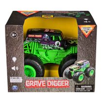 Monster Jam - Carrinho Grave Digger 1:24 Com Luz E Som