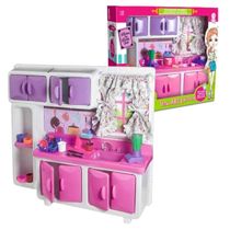 Cozinha De Boneca Pia Piazinha, Lua De Cristal, Brinquedo Presente Meninas +3 Anos