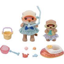 Sylvanian Families - Irmãs Lontras-Marinhas - Conjunto Snorkel Splash