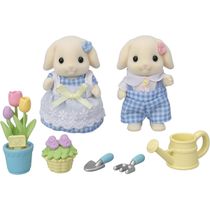Sylvanian Families - Conjunto de Jardinagem - Irmã & Irmão Coelhos Floral