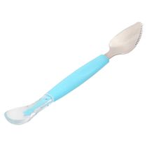Colher Para Bebê 2 em 1 Multifuncional 6m+ Azul - Buba