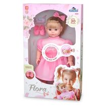 Boneca Flora Fala 30 Frases 50cm Adijomar