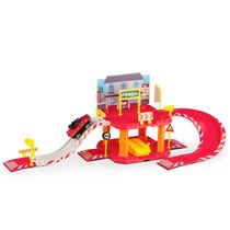 Pista Garagem Bombeiros Express Wheels 40 peças – Multikids