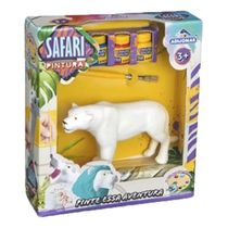 Boneco de Pintar Pintura Safari Onça Pintada Com Tintas e Pincel Adijomar