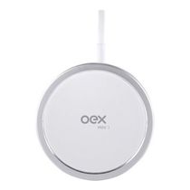 Carregador Magnético Wireless Smartphone Branco Oex Cw101