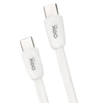 Cabo Usb-c Para Usb-c 1 Metro 30w Cabo Flat Oex Ce207 Branco