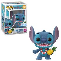 Boneco Funko Pop! Disney Lilo & Stitch Luau Stitch Flocked
