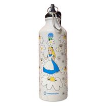 Garrafa Alice In Wonderland Original Disney, Zona Criativa, Squeeze 500mL Em Alumínio Com Mosquetão