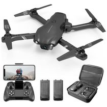 Drone 1080P HD FPV para Crianças e Adultos com Funções de Ponto de Passagem, Retenção de Altitude, Inversões 3D e 2 Baterias, DRONEEYE, Preto