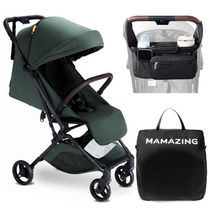 Carrinho de Bebê Compacto Premiado - Leve, Organizador e Almofada Inclusos - Ideal para Viagens e Aviões - Dobrável e Prático,MAMAZING