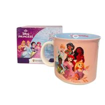 Caneca Tom Princesas Disney Em Cerâmica 350mL Original, Zona Criativa, Xícara Café Chá