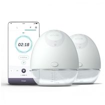 Bomba Tira Leite Dupla Elétrica Portátil e Silenciosa com 2 Modos e Sucção Variável, ELVIE 100, Branco