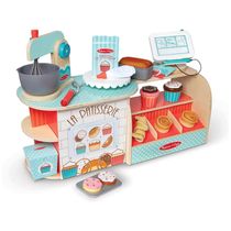 Balcão Padaria Infantil La Patisserie de Madeira com 39 Peças para Crianças Acima de 3 Anos, Melissa & Doug