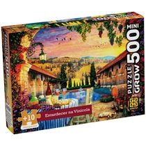 Puzzle 500 Peças Mini Entardecer na Vinícola - Grow