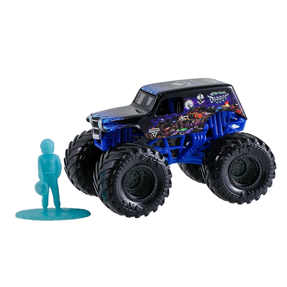 Monster Jam 1:24 - Carro com Controle Remoto - Grave Digger - Sunny - Ri  Happy