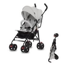 Carrinho de Bebê Dream On Me Vista Moonwalk em Cinza Claro, Leve e Compacto, Reclinável em Múltiplas Posições com Carrinho de Guarda-Sol, Amplo