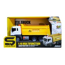 Brinquedo Infantil Caminhão Caçamba Pressão Obras Construção
