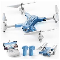 Drone com Câmera 1080P HD FPV, para Crianças e Adultos, Quadricóptero com Posicionamento de Fluxo Óptico, Lente Ajustável, Flip 3D, SYMA, Azul