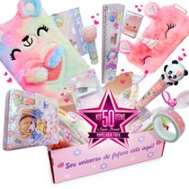 Kit 50 Itens Kawaii Premium - Papelaria Fofa Criativa