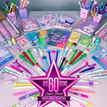 Kit 60 Itens Kawaii Especial Edition - Papelaria Fofa Criativa