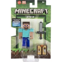 Figura Steve Minecraft 10cm c/ Acessorios - Mattel  GTP08