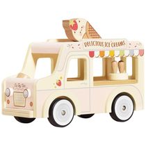 Caminhão de Sorvete de Madeira com Acessórios Magnéticos, Daisylane Le Toy Van