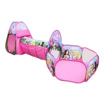 Barraca Infantil 3 em 1 Princesas Túnel Cercadinho DM Toys